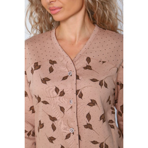 Пижама женская М337 "Уют" футер (последний размер) какао 46
