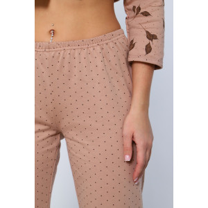 Пижама женская М337 "Уют" футер (последний размер) какао 46