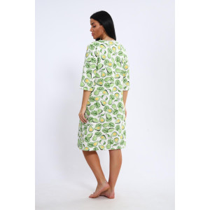 Сорочка женская 01035 футер с начёсом (последний размер) лайм 58