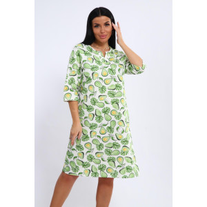 Сорочка женская 01035 футер с начёсом (последний размер) лайм 58