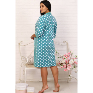 Халат женский №6714 велюр (последний размер) ментол 48,60