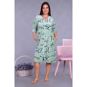 Халат женский №6754 велюр (последний размер) светло-фисташковый 54,62,66