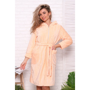 Халат женский №5718 велсофт (последний размер) персиковый 58 Халат женский №5718 велсофт (последний размер) персиковый 58