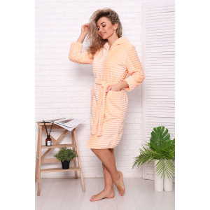 Халат женский №5718 велсофт (последний размер) персиковый 58 Халат женский №5718 велсофт (последний размер) персиковый 58