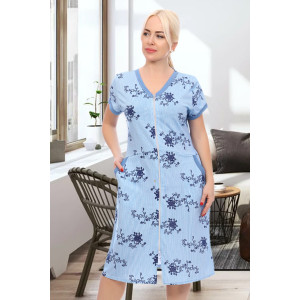 Халат женский №6709 кулирка (последний размер) вышивка 64