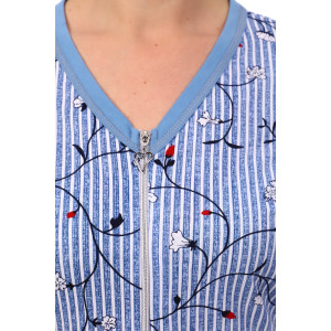 Халат женский №6709 кулирка (последний размер) вышивка 64