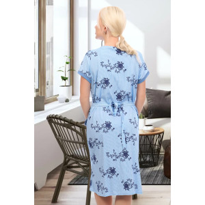 Халат женский №6709 кулирка (последний размер) вышивка 64