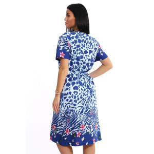 Халат женский ЕХЛ-1050 кулирка (последний размер) синий 62