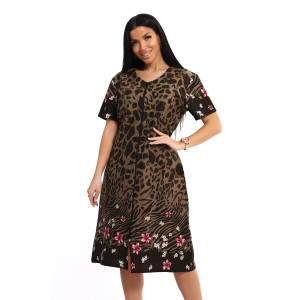 Халат женский ЕХЛ-1050 кулирка (последний размер) коричневый 58