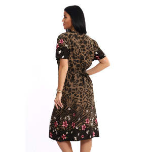 Халат женский ЕХЛ-1050 кулирка (последний размер) коричневый 58