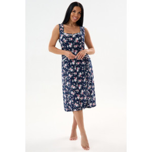 Халат женский №46690 кулирка (последний размер) темно-синий 52 Халат женский №46690 кулирка (последний размер) темно-синий 52