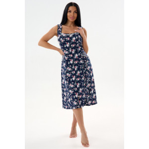 Халат женский №46690 кулирка (последний размер) темно-синий 52 Халат женский №46690 кулирка (последний размер) темно-синий 52