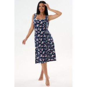 Халат женский №46690 кулирка (последний размер) темно-синий 52 Халат женский №46690 кулирка (последний размер) темно-синий 52