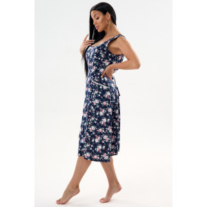 Халат женский №46690 кулирка (последний размер) темно-синий 52 Халат женский №46690 кулирка (последний размер) темно-синий 52