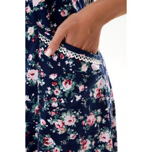 Халат женский №46690 кулирка (последний размер) темно-синий 52 Халат женский №46690 кулирка (последний размер) темно-синий 52