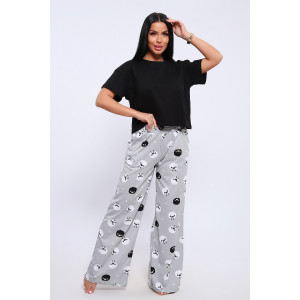 Пижама женская №71139 кулирка (последний размер) серый 44,46