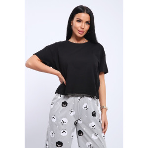 Пижама женская №71139 кулирка (последний размер) серый 44,46