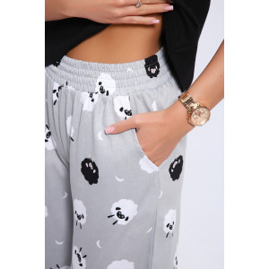 Пижама женская №71139 кулирка (последний размер) серый 44,46