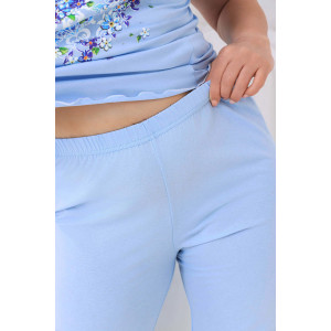 Пижама женская №21569 кулирка (последний размер) голубой 50