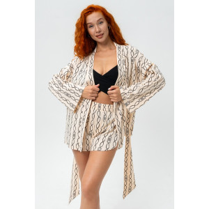 Пижама женская №18055 кулирка (последний размер) бежевый 52