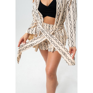 Пижама женская №18055 кулирка (последний размер) бежевый 52