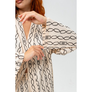 Пижама женская №18055 кулирка (последний размер) бежевый 52