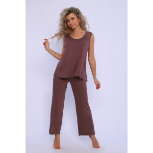 Пижама женская №78542 вискоза (последний размер) шоколад 52