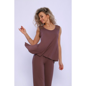 Пижама женская №78542 вискоза (последний размер) шоколад 52