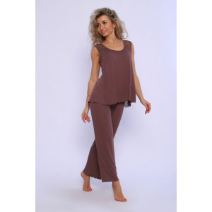 Пижама женская №78542 вискоза (последний размер) шоколад 52