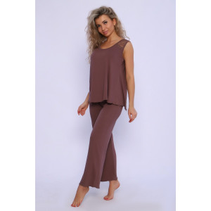 Пижама женская №78542 вискоза (последний размер) шоколад 52