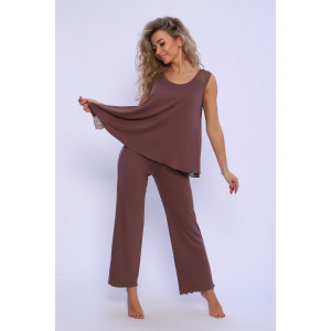 Пижама женская №78542 вискоза (последний размер) шоколад 52