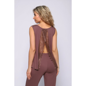 Пижама женская №78542 вискоза (последний размер) шоколад 52