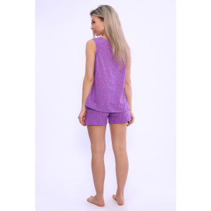 Пижама женская №13163 кулирка (последний размер) сиреневый 50