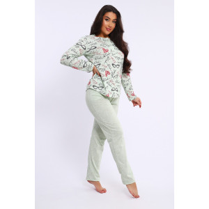 Костюм двойка женский №24276 кулирка (последний размер) светло-зеленый 52