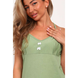 Сорочка женская №29527 кулирка (последний размер) оливковый 48