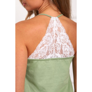 Сорочка женская №29527 кулирка (последний размер) оливковый 48