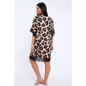 Сорочка женская "Кимано" вискоза (последний размер) леопард 48,52 Сорочка женская "Кимано" вискоза (последний размер) леопард 48,52