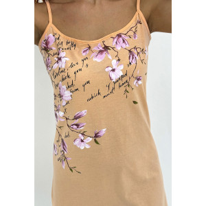 Сорочка женская №8447 кулирка (последний размер) персиковый 48