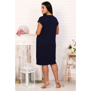 Сорочка женская №25721 вискоза (последний размер) темно-синий 62