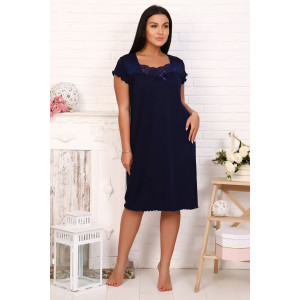 Сорочка женская №25721 вискоза (последний размер) темно-синий 62