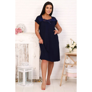 Сорочка женская №25721 вискоза (последний размер) темно-синий 62