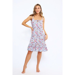 Сорочка женская №21001 кулирка (последний размер) голубой 54