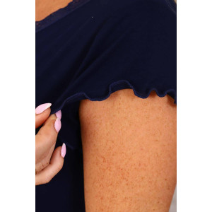 Сорочка женская №25755 вискоза (последний размер) темно-синий 50