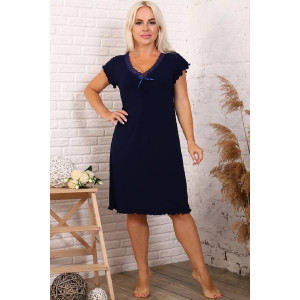 Сорочка женская №25755 вискоза (последний размер) темно-синий 50