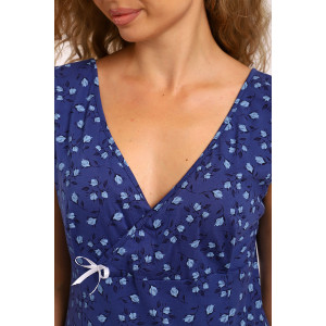 Сорочка женская №30132 кулирка (последний размер) индиго 48