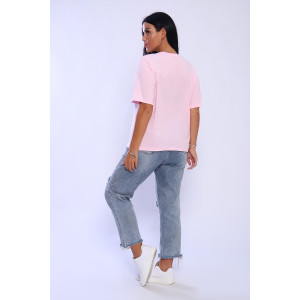 Футболка женская №80018 кулирка (последний размер) розовый 62
