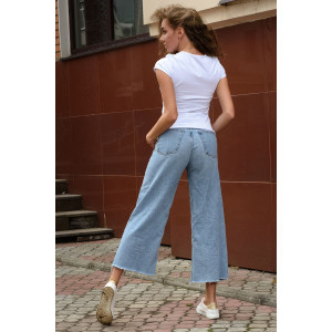 Футболка женская №7180 кулирка с лайкрой пенье (последний размер) белый 44,50