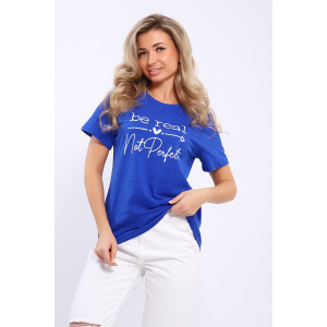 Футболка женская №21044 кулирка (последний размер) васильковый 46 Футболка женская №21044 кулирка (последний размер) васильковый 46