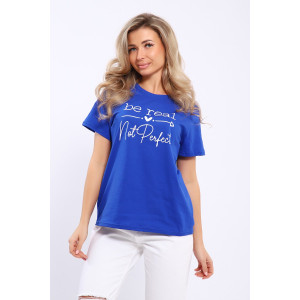 Футболка женская №21044 кулирка (последний размер) васильковый 46 Футболка женская №21044 кулирка (последний размер) васильковый 46