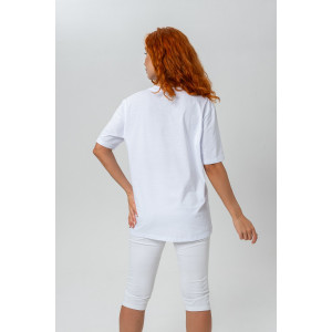 Футболка женская №8488 кулирка (последний размер) белый слон 58